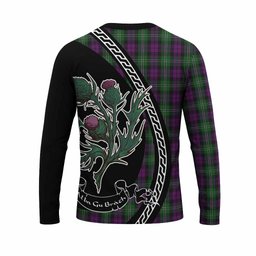ScotsTee Shop Scottish Wilson Family Crest Tartan Cotton T-shirt Alba Thistle Inspired