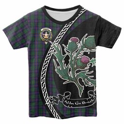 ScotsTee Shop Scottish Urquhart Family Crest Tartan Cotton T-shirt Alba Thistle Inspired