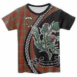 ScotsTee Shop Scottish Scott Family Crest Tartan Cotton T-shirt Alba Thistle Inspired