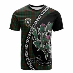 ScotsTee Shop Scottish Tennant Family Crest Tartan Cotton T-shirt Alba Thistle Inspired