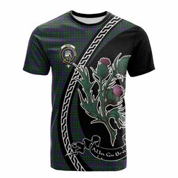 ScotsTee Shop Scottish Wood Family Crest Tartan Cotton T-shirt Alba Thistle Inspired