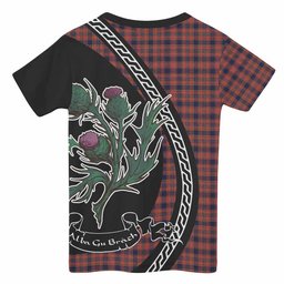 ScotsTee Shop Scottish Ogilvie (Ogilvy) Family Crest Tartan Cotton T-shirt Alba Thistle Inspired