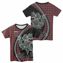 ScotsTee Shop Scottish Ogilvie (Ogilvy) Family Crest Tartan Cotton T-shirt Alba Thistle Inspired