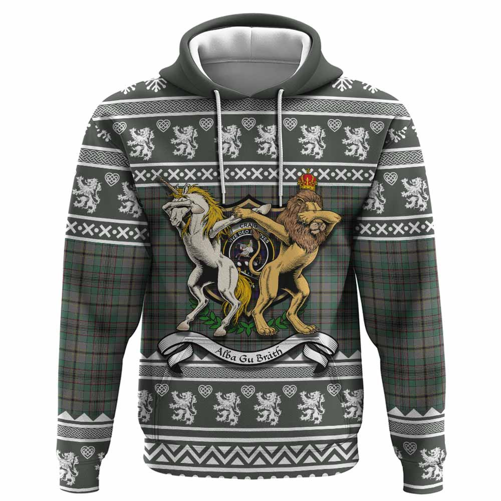 ScotsTee Shop Scottish Craig Clan Tartan Crest Christmas Hoodie Coat of Arms Funny Style
