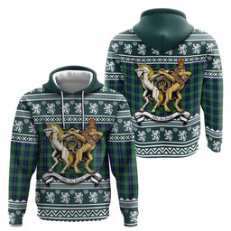ScotsTee Shop Scottish Douglas Clan Tartan Crest Christmas Hoodie Coat of Arms Funny Style
