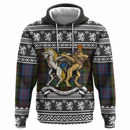 ScotsTee Shop Scottish Bowie Clan Tartan Crest Christmas Hoodie Coat of Arms Funny Style