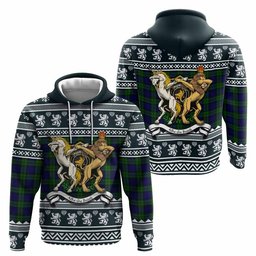 ScotsTee Shop Scottish Campbell Clan Tartan Crest Christmas Hoodie Coat of Arms Funny Style