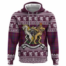 ScotsTee Shop Scottish McCall (Caithness) Clan Tartan Crest Christmas Hoodie Coat of Arms Funny Style