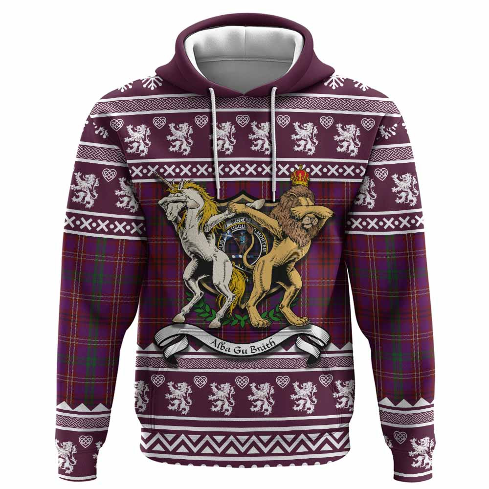 ScotsTee Shop Scottish McCall (Caithness) Clan Tartan Crest Christmas Hoodie Coat of Arms Funny Style
