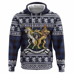 ScotsTee Shop Scottish Home (Hume) Clan Tartan Crest Christmas Hoodie Coat of Arms Funny Style