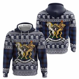 ScotsTee Shop Scottish Home (Hume) Clan Tartan Crest Christmas Hoodie Coat of Arms Funny Style