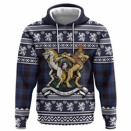 ScotsTee Shop Scottish Home (Hume) Clan Tartan Crest Christmas Hoodie Coat of Arms Funny Style
