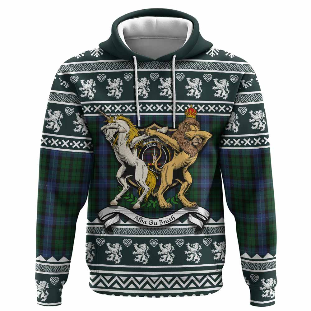 ScotsTee Shop Scottish MacIntyre (McIntyre) Clan Tartan Crest Christmas Hoodie Coat of Arms Funny Style