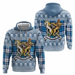 ScotsTee Shop Scottish Hutton Clan Tartan Crest Christmas Hoodie Coat of Arms Funny Style