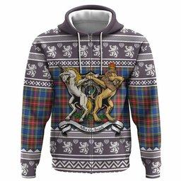 ScotsTee Shop Scottish MacBeth (McBeth) Clan Tartan Crest Christmas Hoodie Coat of Arms Funny Style