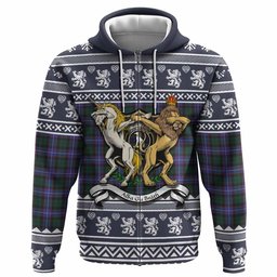 ScotsTee Shop Scottish Hunter (Hunterston) Clan Tartan Crest Christmas Hoodie Coat of Arms Funny Style