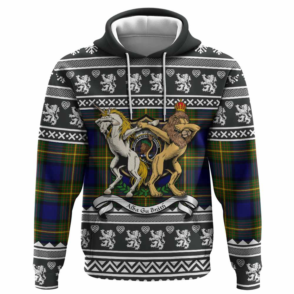 ScotsTee Shop Scottish Muir Clan Tartan Crest Christmas Hoodie Coat of Arms Funny Style