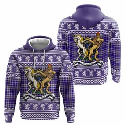 ScotsTee Shop Scottish Ochterlony Clan Tartan Crest Christmas Hoodie Coat of Arms Funny Style