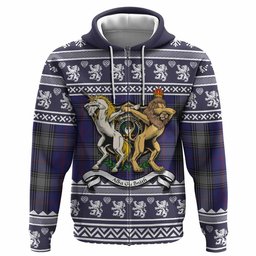 ScotsTee Shop Scottish Kinnaird Clan Tartan Crest Christmas Hoodie Coat of Arms Funny Style