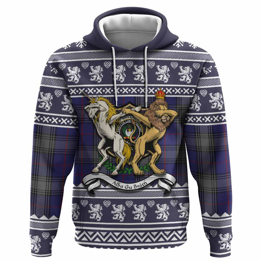 ScotsTee Shop Scottish Kinnaird Clan Tartan Crest Christmas Hoodie Coat of Arms Funny Style
