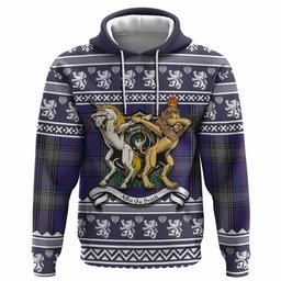 ScotsTee Shop Scottish Kinnaird Clan Tartan Crest Christmas Hoodie Coat of Arms Funny Style