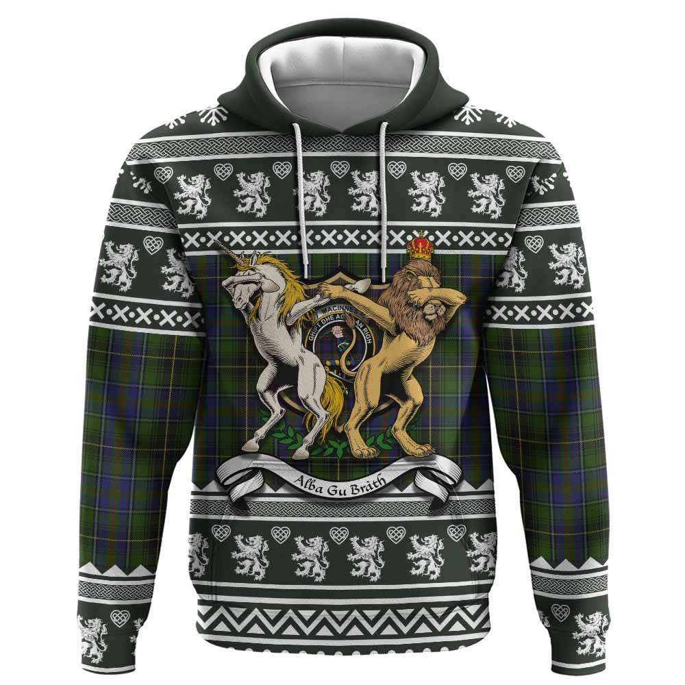 ScotsTee Shop Scottish MacInnes (McInnes) Clan Tartan Crest Christmas Hoodie Coat of Arms Funny Style