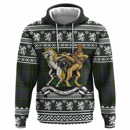 ScotsTee Shop Scottish MacInnes (McInnes) Clan Tartan Crest Christmas Hoodie Coat of Arms Funny Style