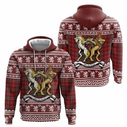 ScotsTee Shop Scottish Stewart (Stuart) of Bute Clan Tartan Crest Christmas Hoodie Coat of Arms Funny Style