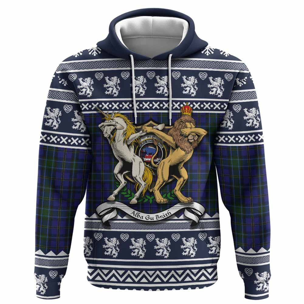 ScotsTee Shop Scottish Weir Clan Tartan Crest Christmas Hoodie Coat of Arms Funny Style