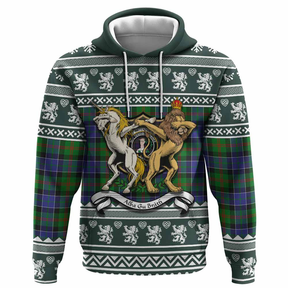 ScotsTee Shop Scottish Paterson Clan Tartan Crest Christmas Hoodie Coat of Arms Funny Style