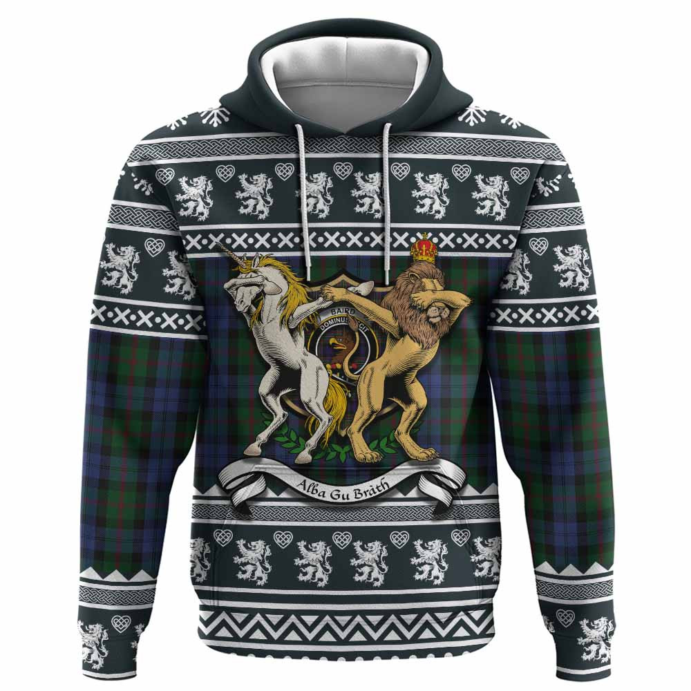 ScotsTee Shop Scottish Baird Clan Tartan Crest Christmas Hoodie Coat of Arms Funny Style