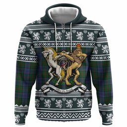 ScotsTee Shop Scottish Colquhoun Clan Tartan Crest Christmas Hoodie Coat of Arms Funny Style