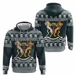 ScotsTee Shop Scottish Colquhoun Clan Tartan Crest Christmas Hoodie Coat of Arms Funny Style