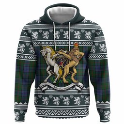 ScotsTee Shop Scottish Colquhoun Clan Tartan Crest Christmas Hoodie Coat of Arms Funny Style