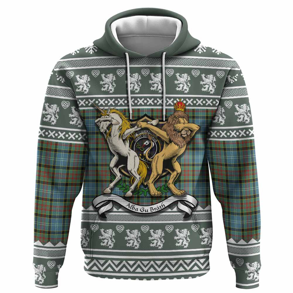 ScotsTee Shop Scottish Brisbane Clan Tartan Crest Christmas Hoodie Coat of Arms Funny Style