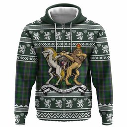 ScotsTee Shop Scottish Cockburn Clan Tartan Crest Christmas Hoodie Coat of Arms Funny Style