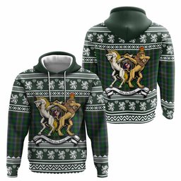 ScotsTee Shop Scottish Cockburn Clan Tartan Crest Christmas Hoodie Coat of Arms Funny Style