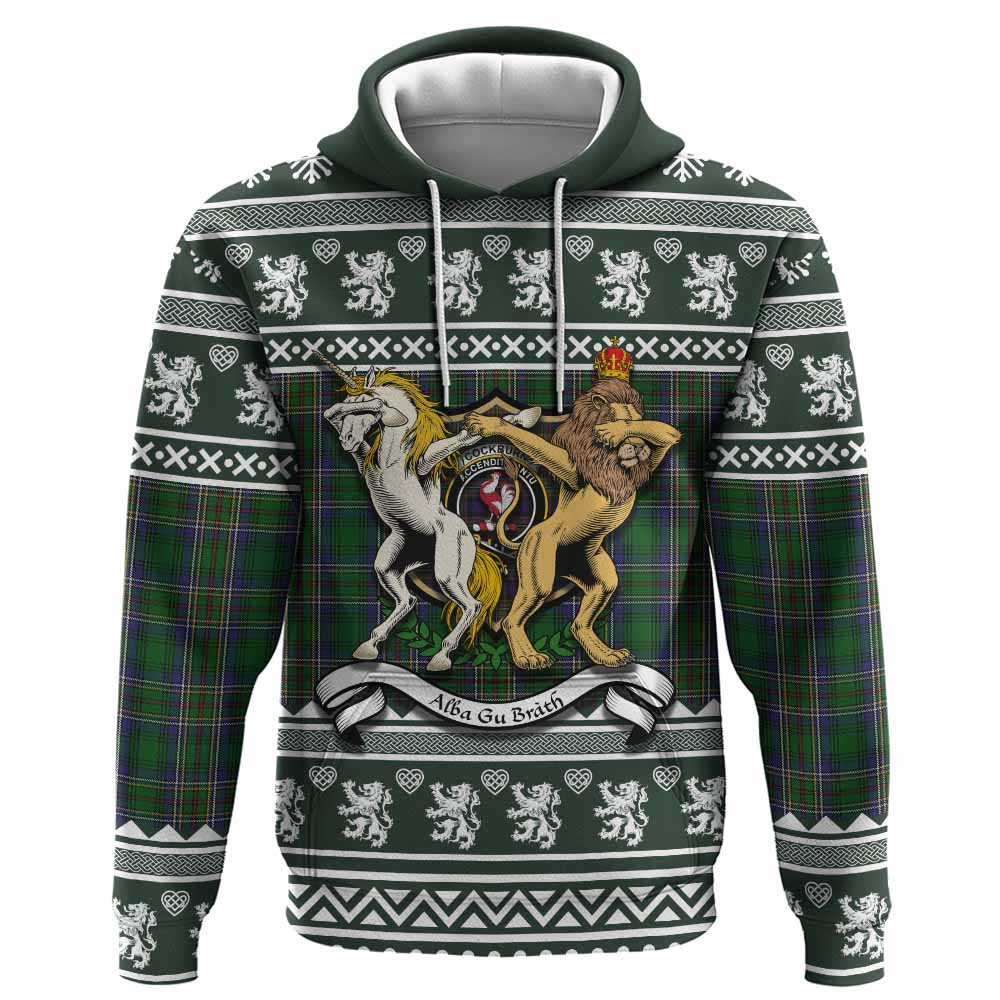 ScotsTee Shop Scottish Cockburn Clan Tartan Crest Christmas Hoodie Coat of Arms Funny Style