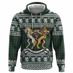 ScotsTee Shop Scottish Cockburn Clan Tartan Crest Christmas Hoodie Coat of Arms Funny Style