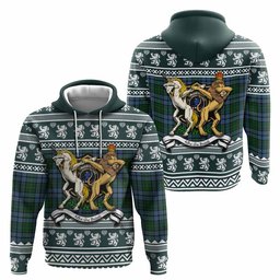 ScotsTee Shop Scottish Forsyth Clan Tartan Crest Christmas Hoodie Coat of Arms Funny Style