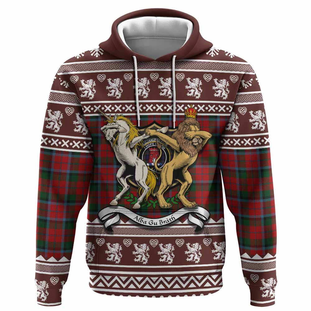 ScotsTee Shop Scottish MacCracken (McCracken) Clan Tartan Crest Christmas Hoodie Coat of Arms Funny Style