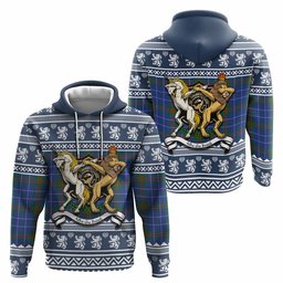 ScotsTee Shop Scottish Edmonstone Clan Tartan Crest Christmas Hoodie Coat of Arms Funny Style