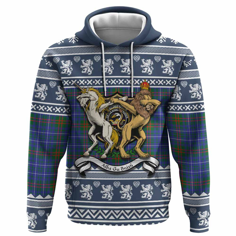 ScotsTee Shop Scottish Edmonstone Clan Tartan Crest Christmas Hoodie Coat of Arms Funny Style