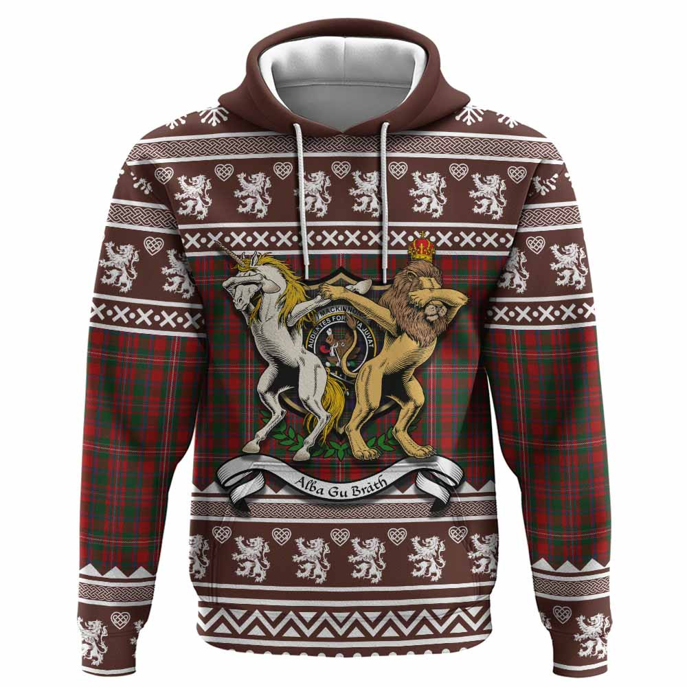 ScotsTee Shop Scottish MacKinnon (McKinnon) Clan Tartan Crest Christmas Hoodie Coat of Arms Funny Style