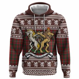 ScotsTee Shop Scottish MacKinnon (McKinnon) Clan Tartan Crest Christmas Hoodie Coat of Arms Funny Style