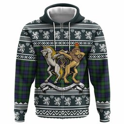 ScotsTee Shop Scottish Gordon Clan Tartan Crest Christmas Hoodie Coat of Arms Funny Style