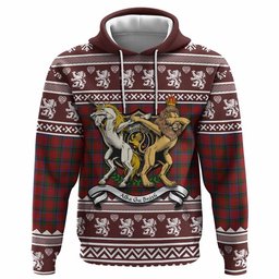 ScotsTee Shop Scottish Nicolson Clan Tartan Crest Christmas Hoodie Coat of Arms Funny Style