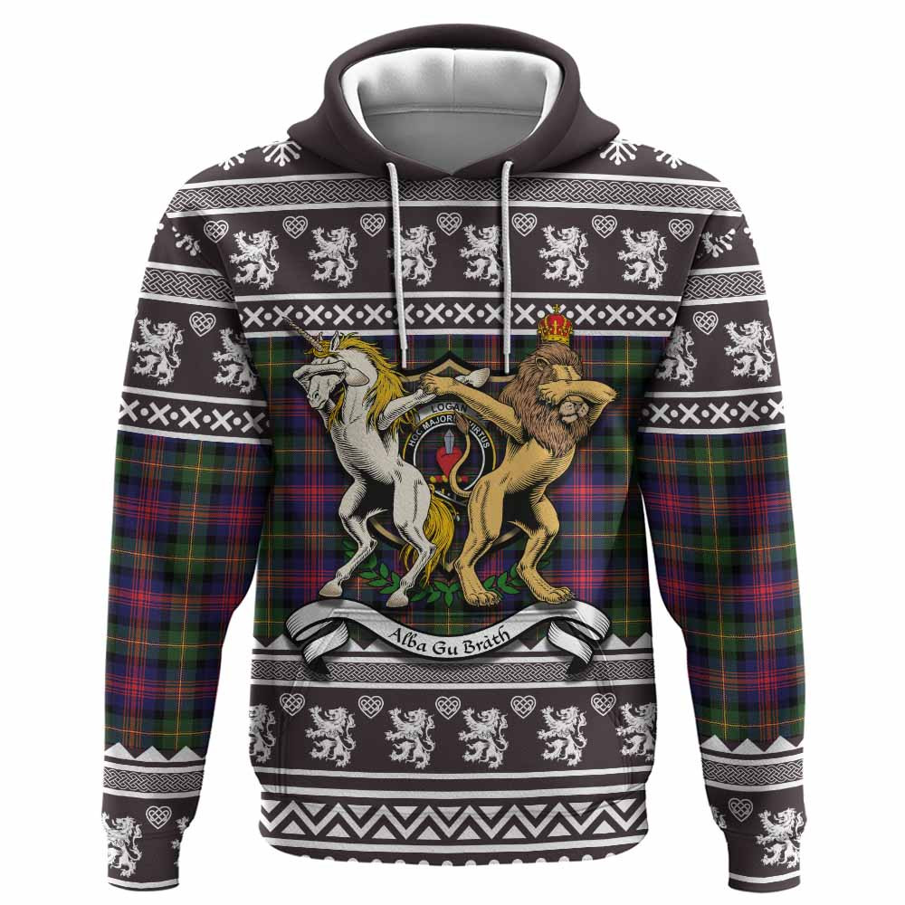 ScotsTee Shop Scottish Logan Clan Tartan Crest Christmas Hoodie Coat of Arms Funny Style
