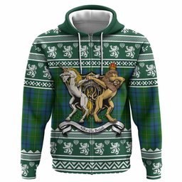 ScotsTee Shop Scottish Johnstone (Johnston) Clan Tartan Crest Christmas Hoodie Coat of Arms Funny Style
