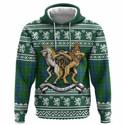 ScotsTee Shop Scottish Johnstone (Johnston) Clan Tartan Crest Christmas Hoodie Coat of Arms Funny Style